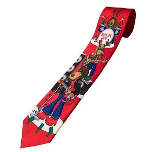 Hallmark Christmas Rock On Reindeer Band Neck Tie Holiday Novelty Festive